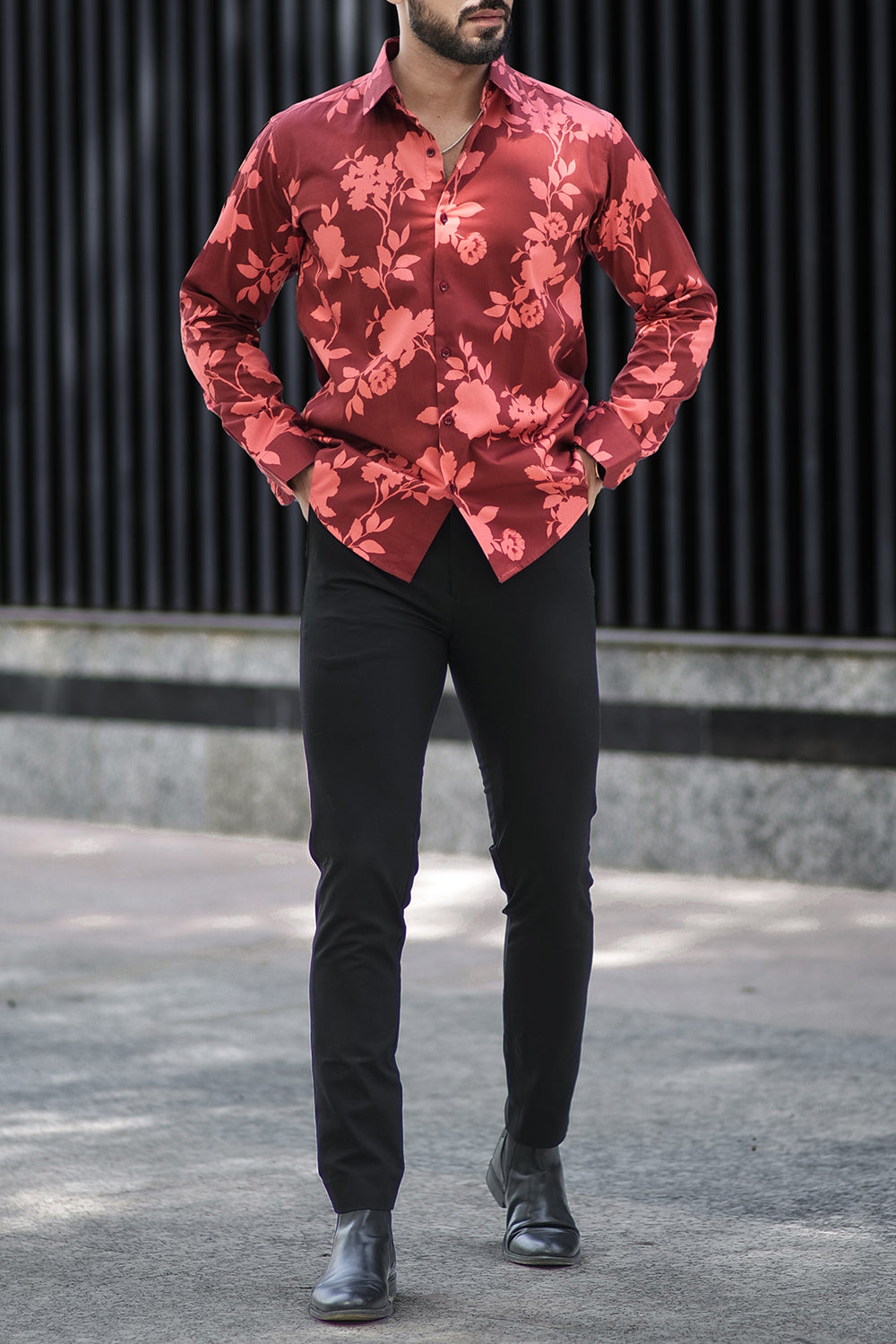 Hibiscus Hues Printed Shirt