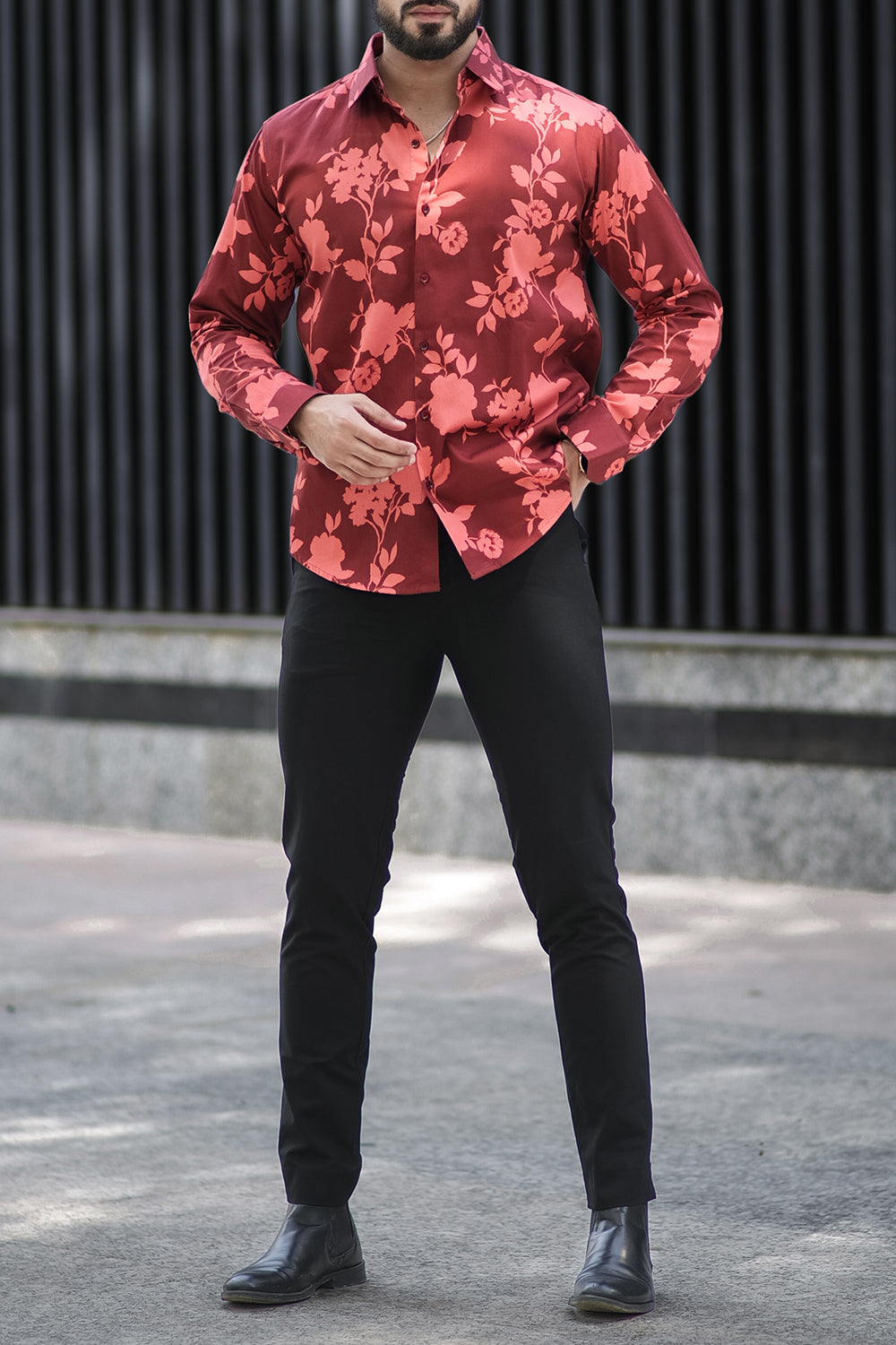 Hibiscus Hues Printed Shirt