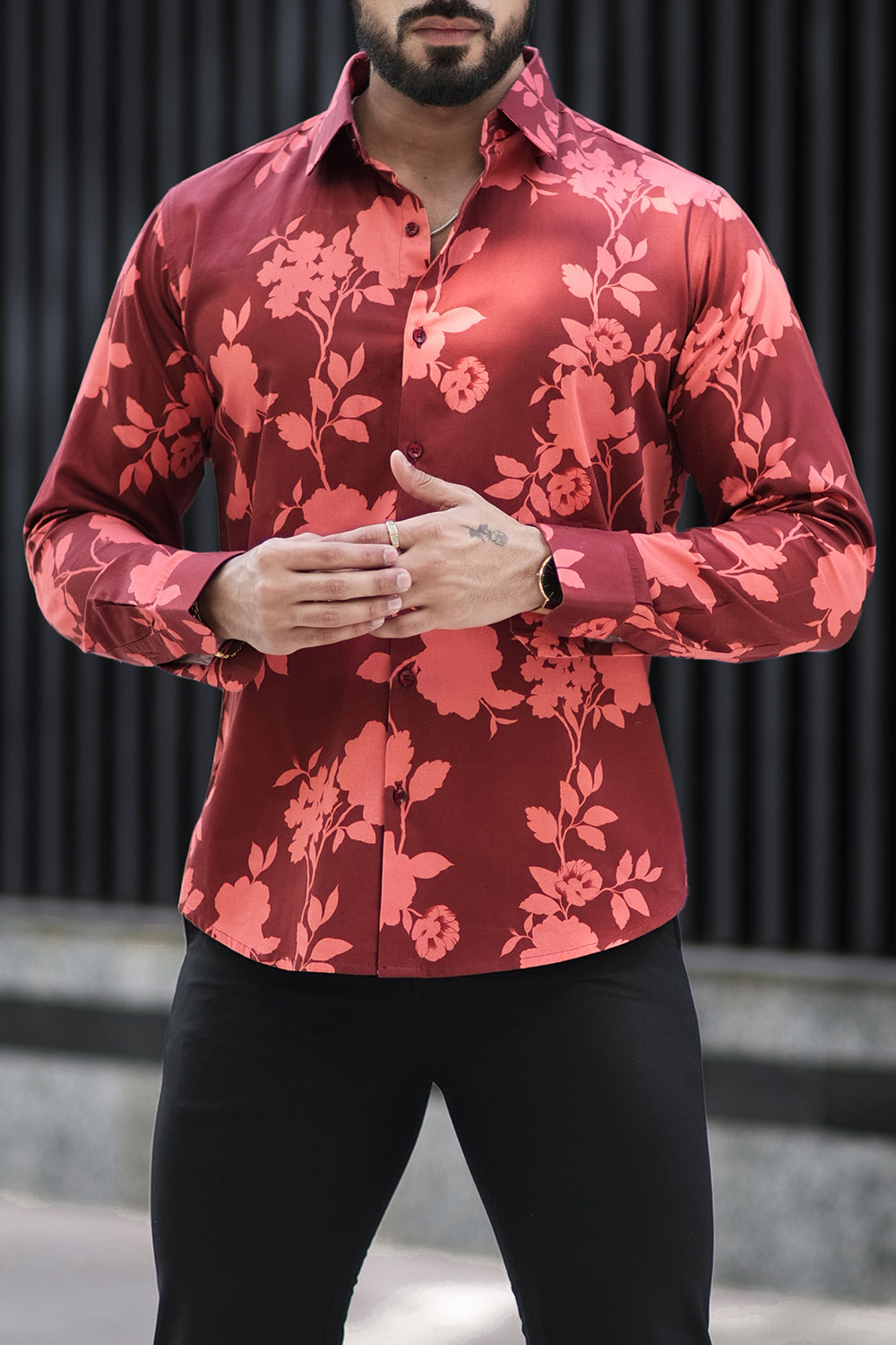 Hibiscus Hues Printed Shirt