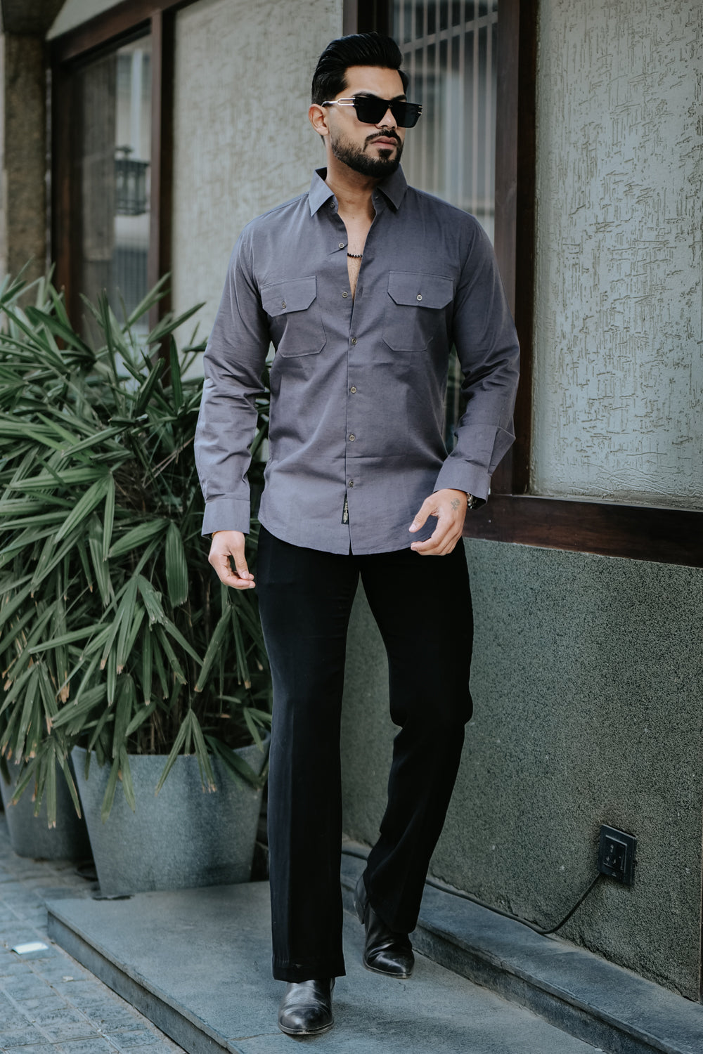 Heritage Grey Linen Shirt