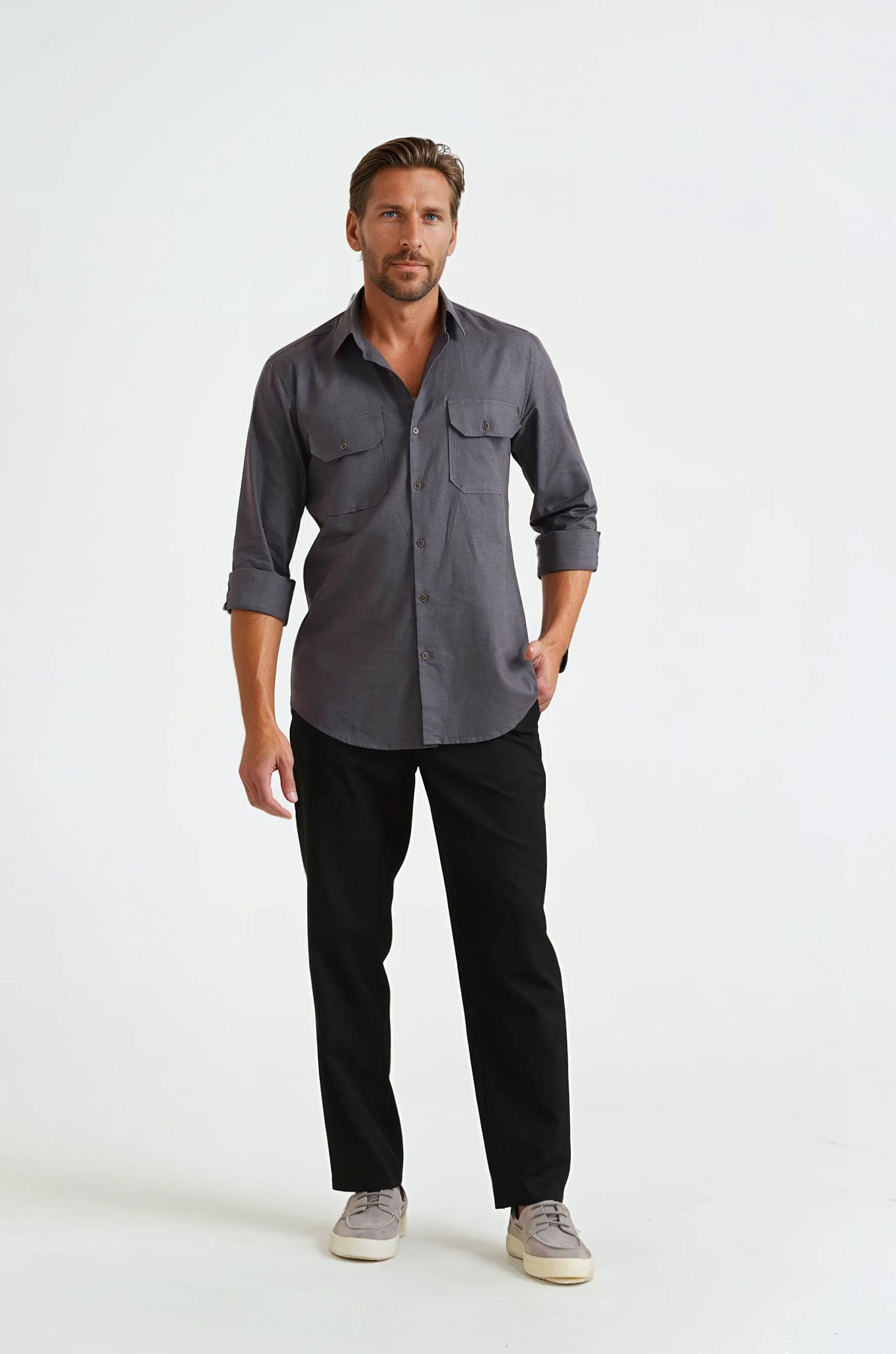 Heritage Grey Linen Shirt