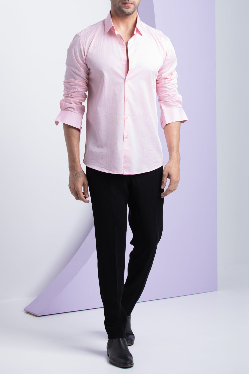 Classic Pink - Cotton Satin Shirt