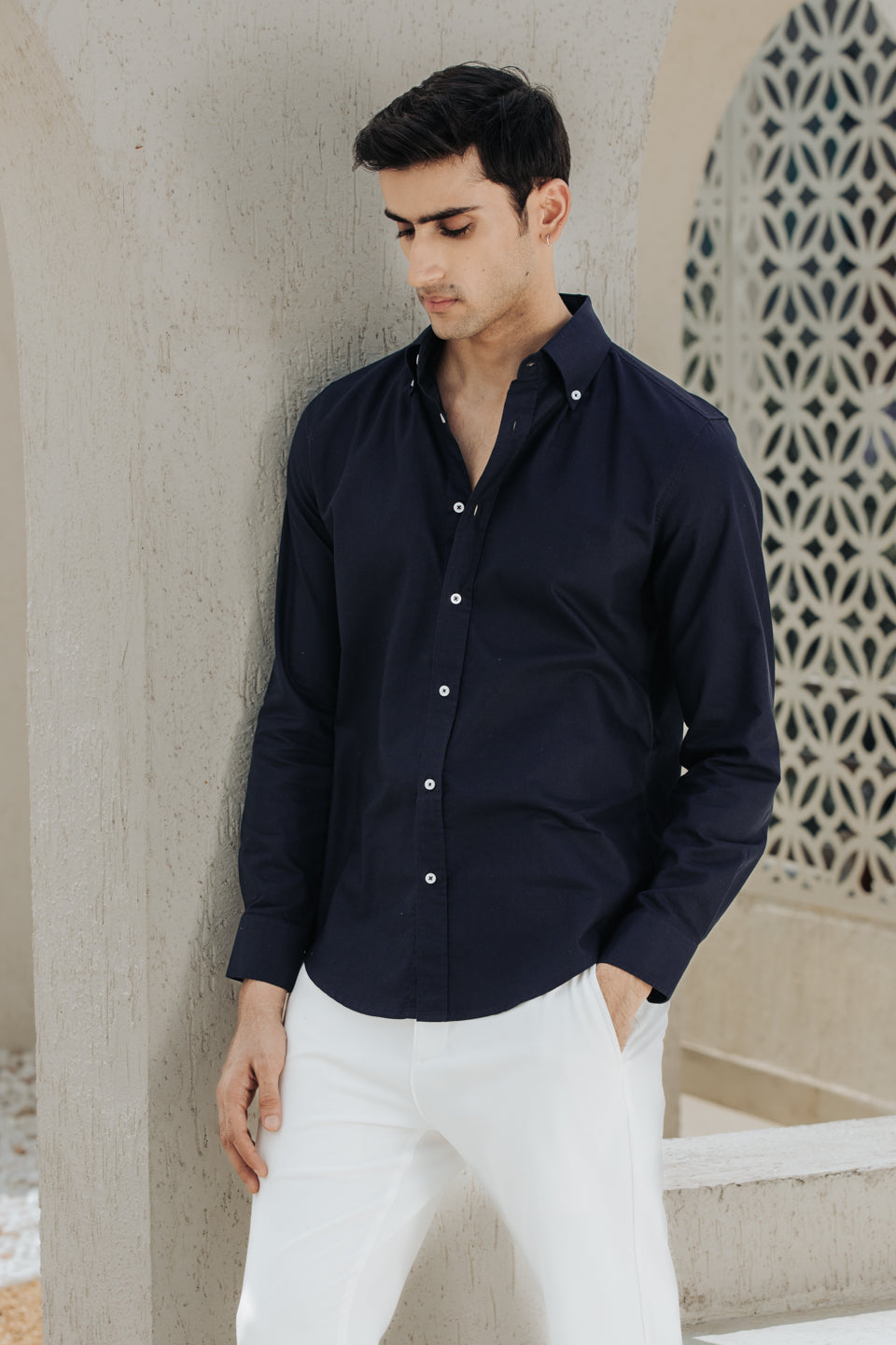 Navy Buttondown Oxford Shirt