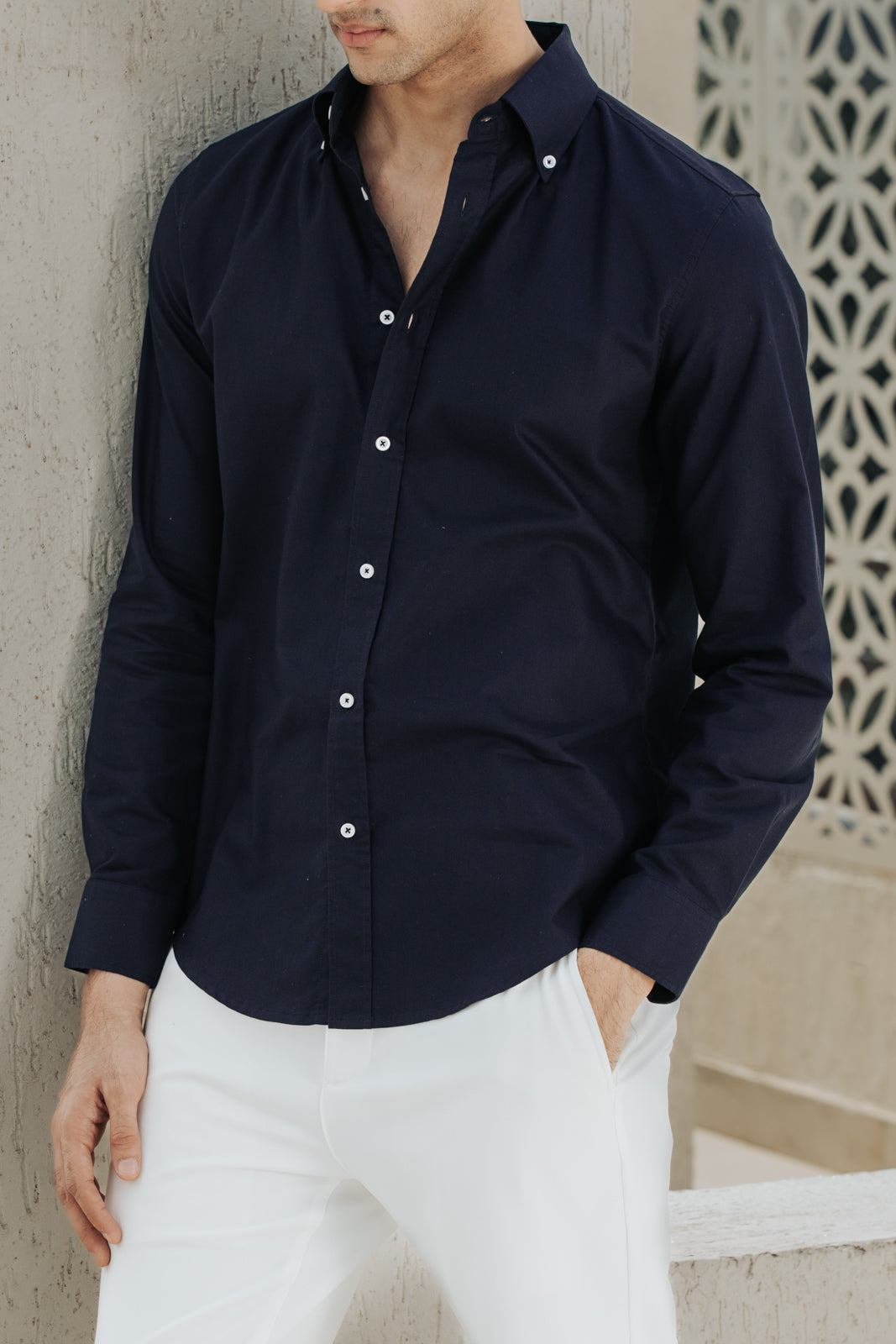 Navy Buttondown Oxford Shirt