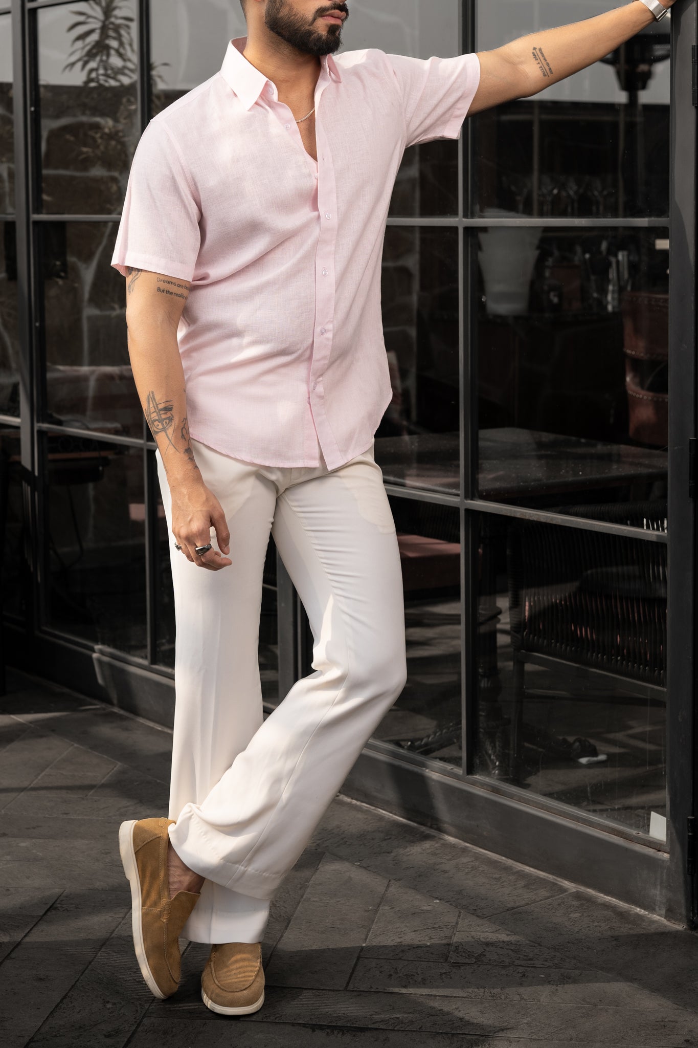 Pink Linen Shirt