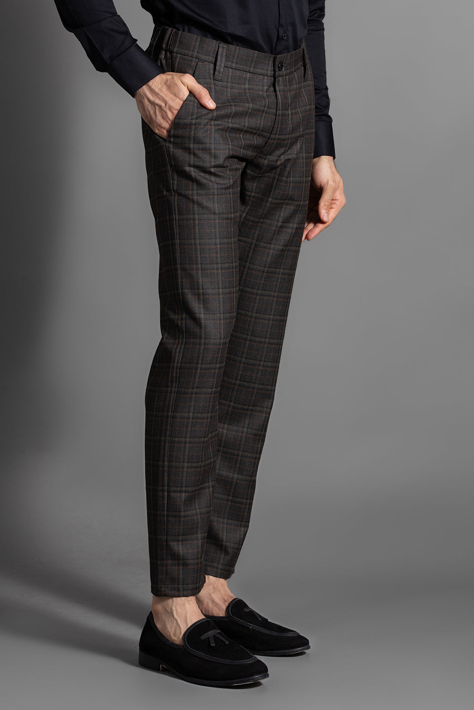 BROWN CHECKERED TROUSERS - LIMITED EDITION