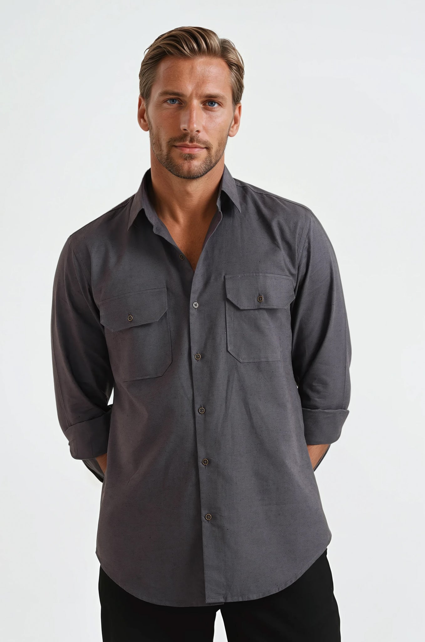 Heritage Grey Linen Shirt