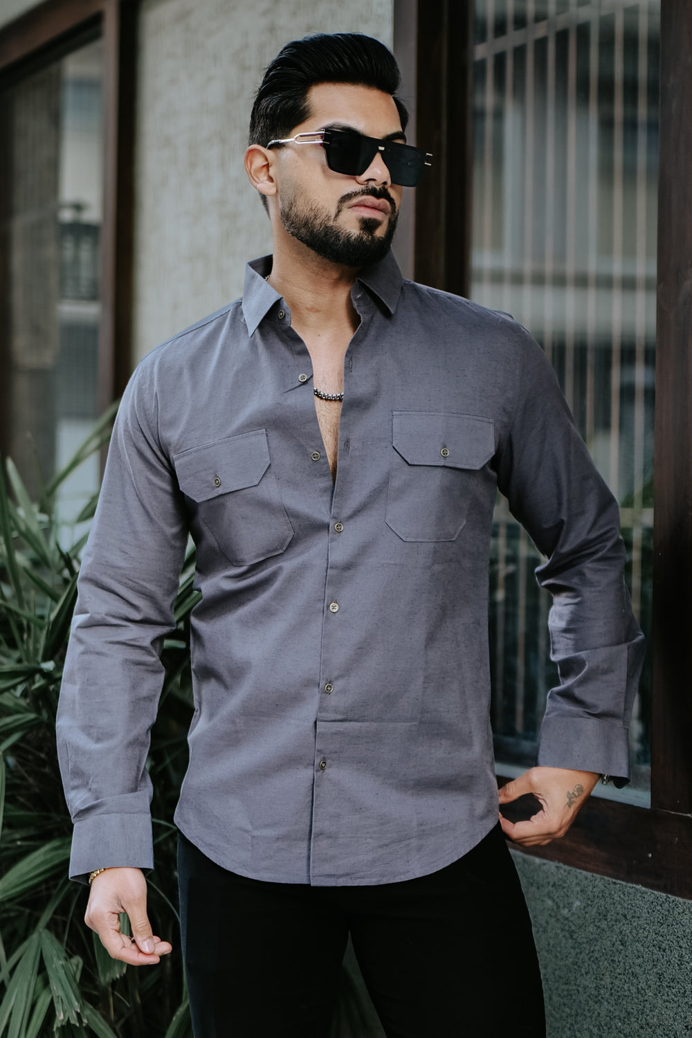 Heritage Grey Linen Shirt