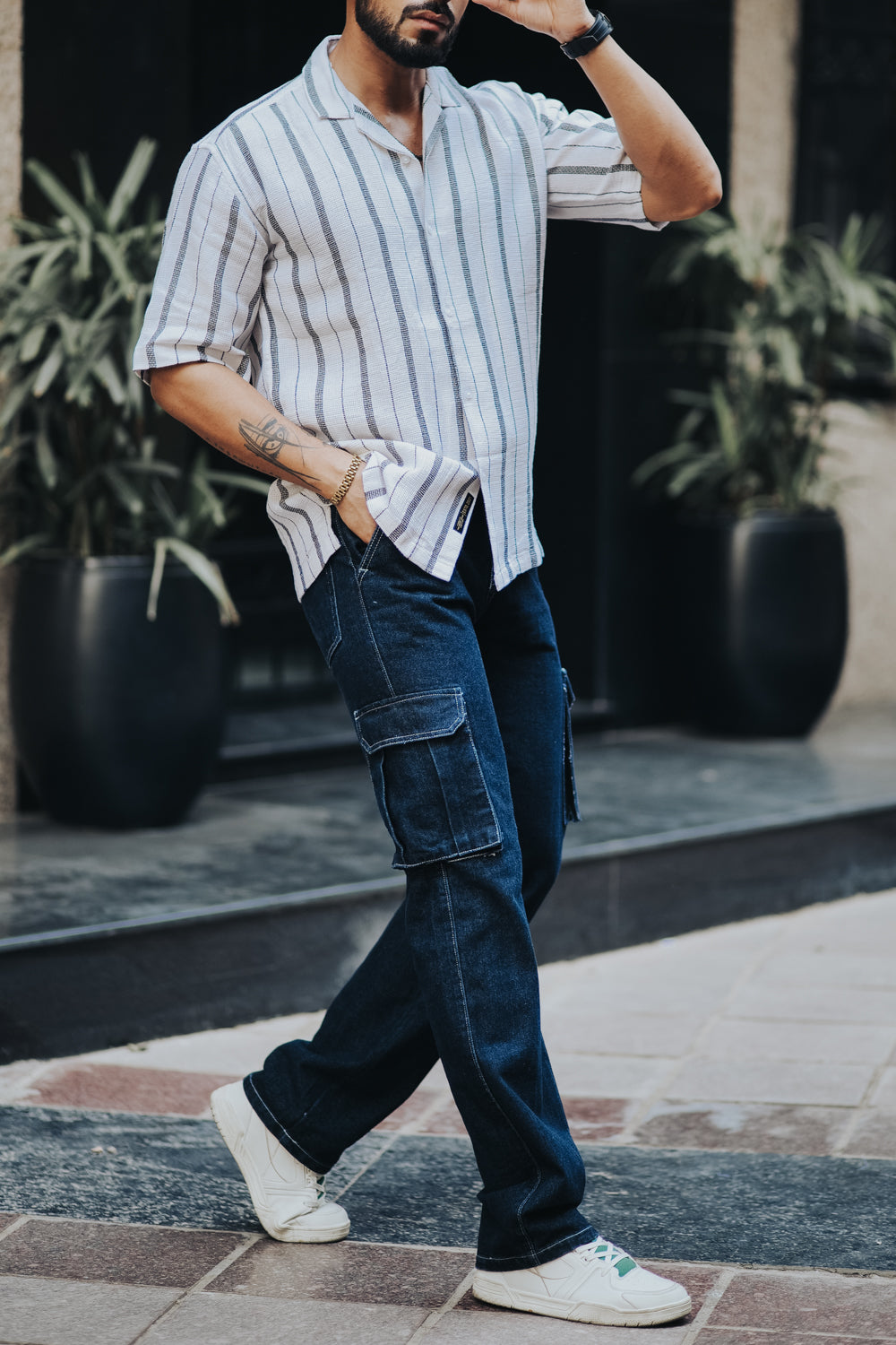 Textured Striped Shirt