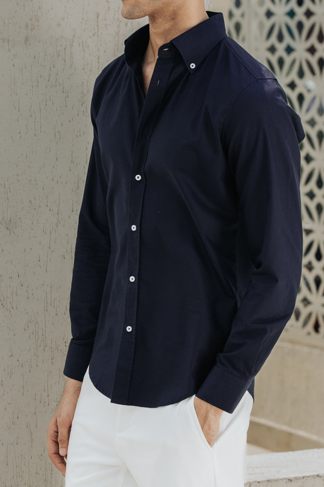 Navy Buttondown Oxford Shirt