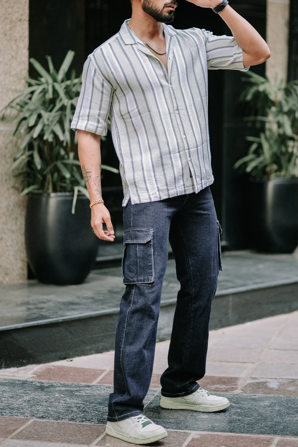 Textured Striped Shirt