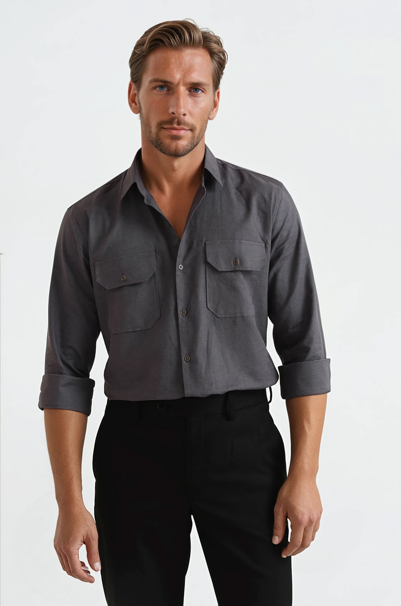 Heritage Grey Linen Shirt