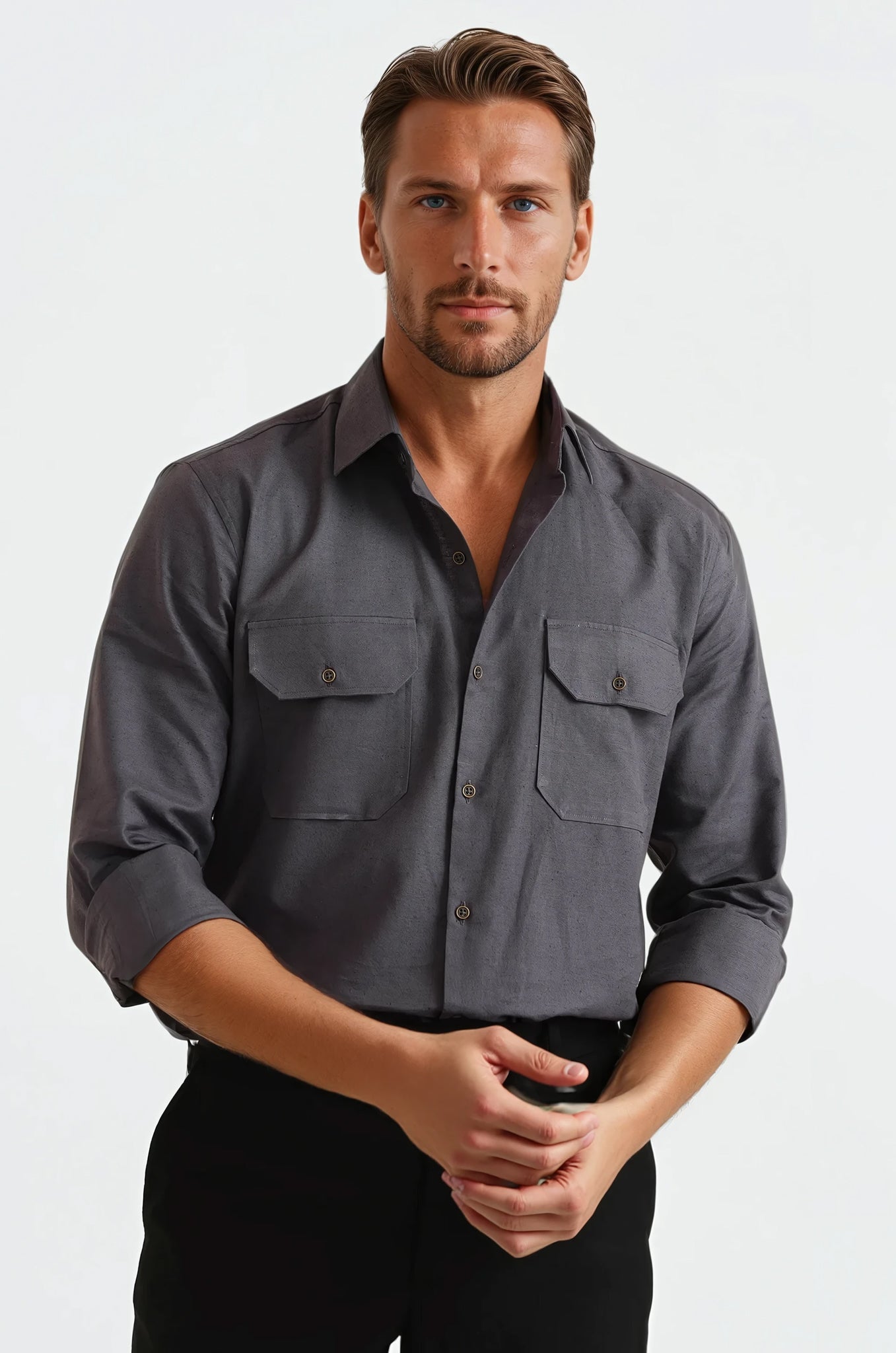 Heritage Grey Linen Shirt