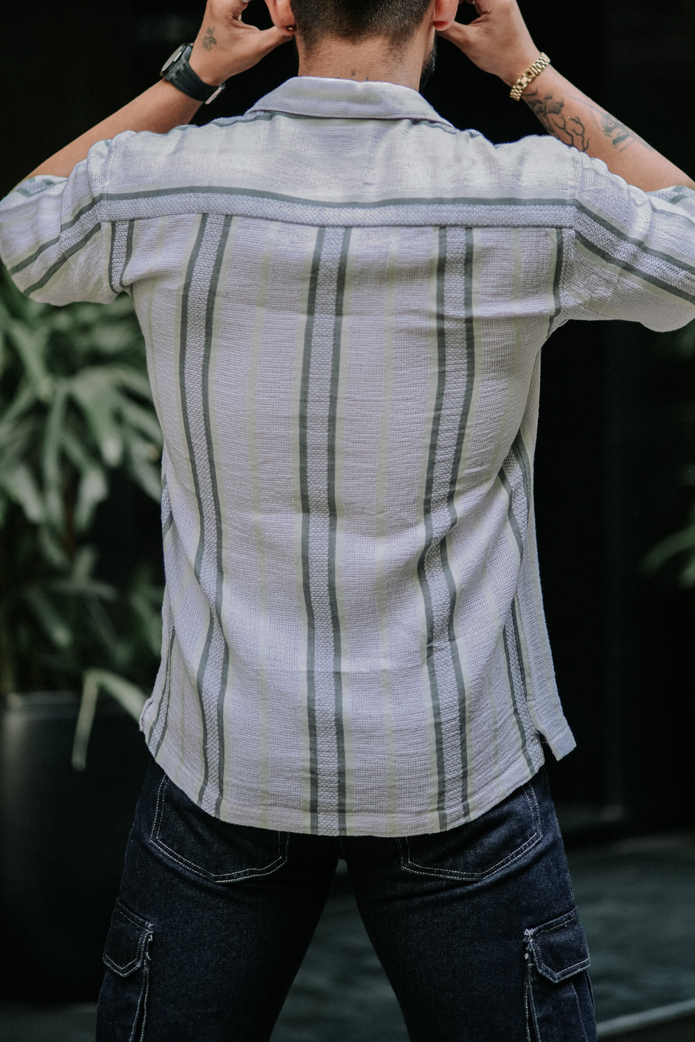 Textured Striped Shirt