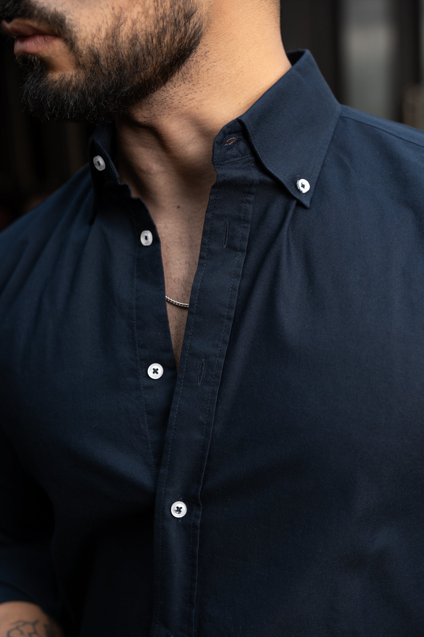 Navy Buttondown Oxford Shirt