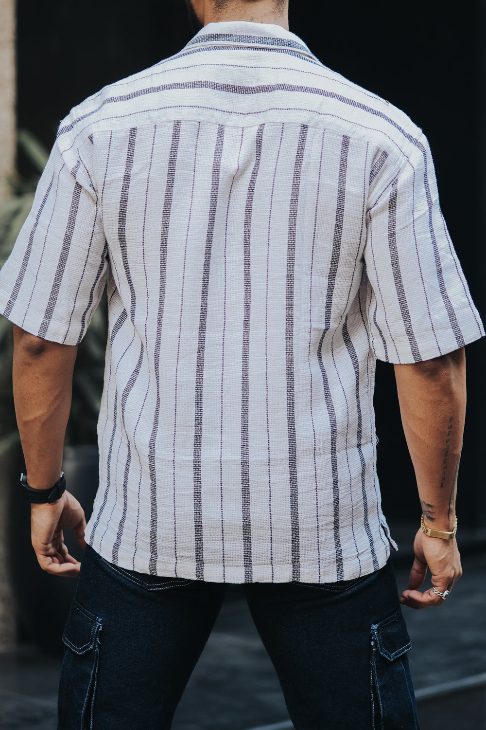 Textured Striped Shirt